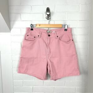 Vintage L.L.Bean Pink Denim Mom Shorts Size 12